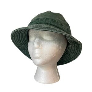 Newhattan Bucket Hat Distressed Faded Green Summer Cotton S/M